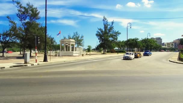 Κούβα Αβάνα Κίνηση Στην Περιοχή Habana Centro Οκτωβρίου 2018 — Αρχείο Βίντεο