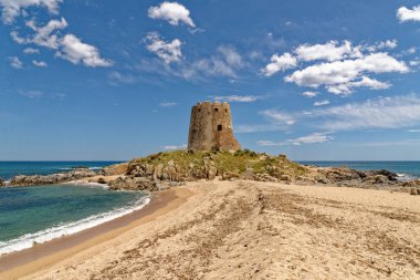Spanish Tower-Torre di Bari-Sardinya, Italya