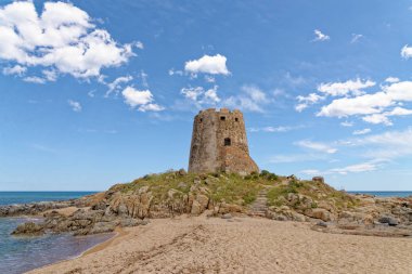 Spanish Tower-Torre di Bari-Sardinya, Italya