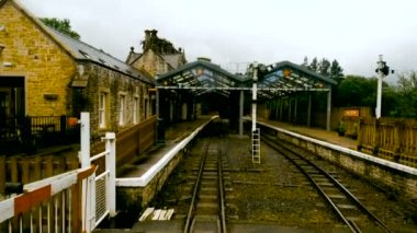 Güney Tynedale Demiryolu. Alston, Cumbria, İngiltere, İngiltere, Avrupa'da buharlı tren - 10 Ağustos 2019