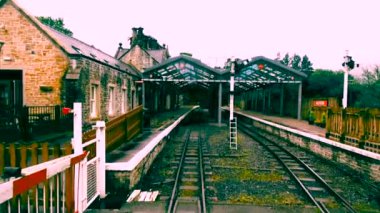 Güney Tynedale Demiryolu. Alston, Cumbria, İngiltere, İngiltere, Avrupa'da buharlı tren - 10 Ağustos 2019