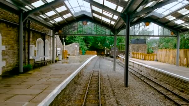 South Tynedale Railway Comboio Vapor Alston Cumbria Inglaterra Reino Unido — Vídeo de Stock