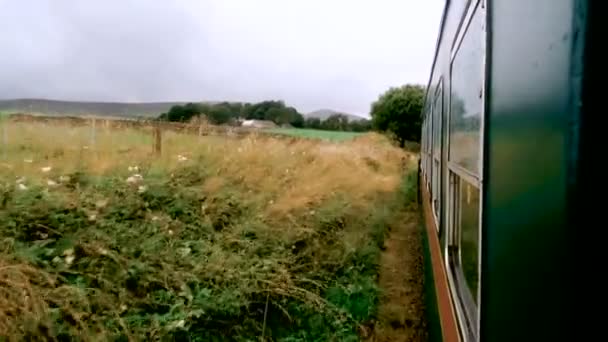 South Tynedale Eisenbahn Dampfzug Auf Alston Cumbria England Vereinigtes Königreich — Stockvideo