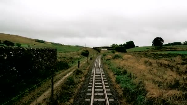 South Tynedale Railway Pociąg Parowy Alston Cumbria Anglia Wielka Brytania — Wideo stockowe