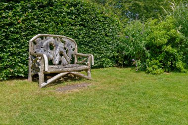 Vintage ahşap bahçe bank koltuğu