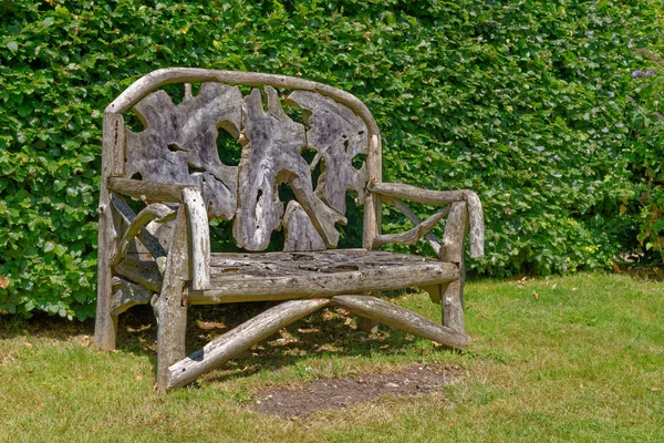 Vintage houten tuin Bench seat — Stockfoto