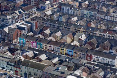 Blackpool Tower'ın tepesinden görünüm - Blackpool - United Kingdo