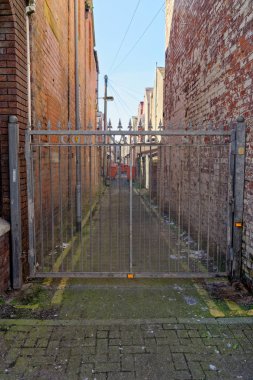 Blackpool - Lancashire - İngiltere'de sokak manzarası