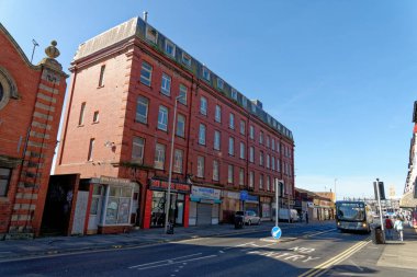 Blackpool - Lancashire - İngiltere'de sokak manzarası