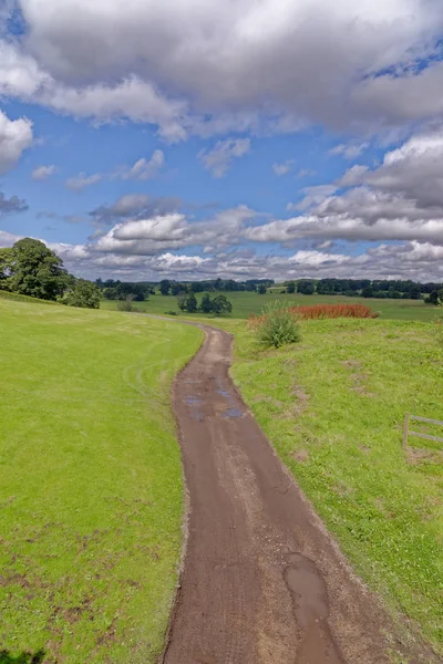 Vue campagne rurale dans le Northumberland - Nord-Est de l'Angleterre — Photo