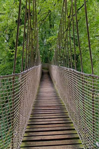 Канатный мост - Alnwick Gardens UK — стоковое фото
