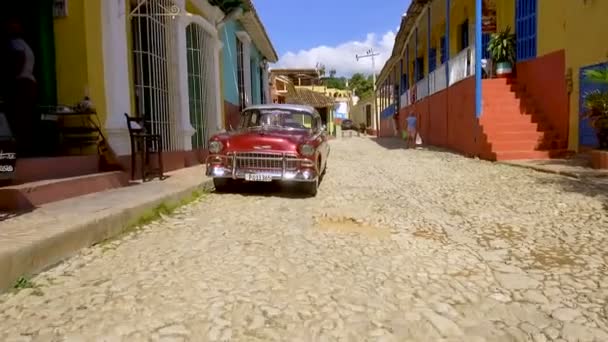 キューバのトリニダードの歴史的都市 トリニダードはキューバ中央部の町で 植民地時代の古い町や石畳の通りで知られている 2019年11月3日 — ストック動画