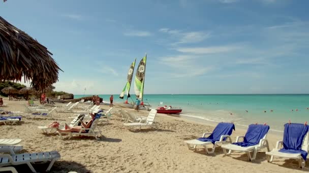 バラデロ ビーチ 西インド諸島 カリブ海 バラデロ キューバ 2018年11月6日 — ストック動画