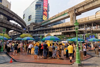 BANGKOK, THAILAND - 22 Ocak 2020 'de Siam, Bangkok, Tayland Dini Festivali