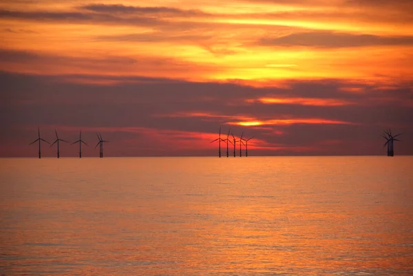 Eolian Field Wind Turbines North Sea Wind Turbine Alternatively Referred — Stock Photo, Image