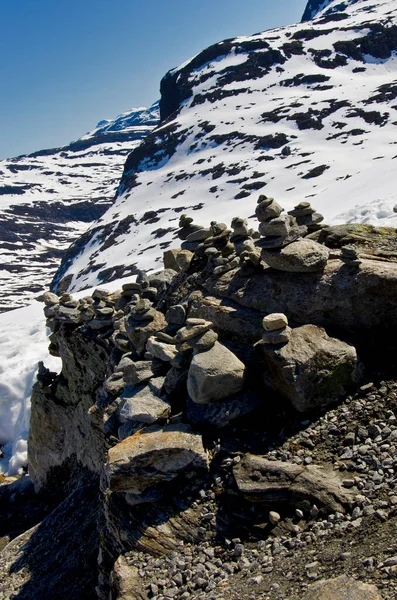 Montagnes Rocheuses Paysage Norvège Scandinave Voyage Randonnée Nature Sauvage Destination — Photo