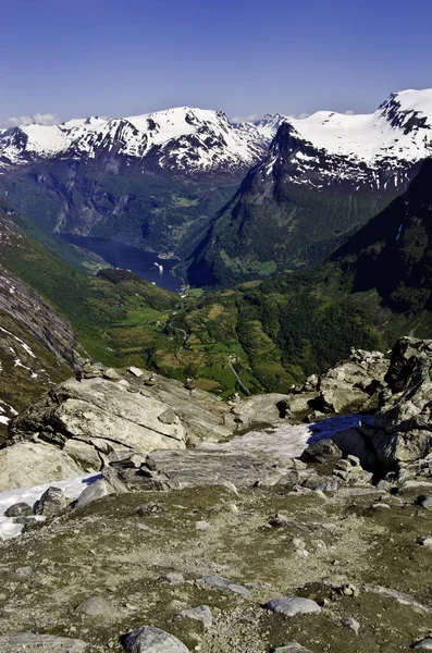 Montanhas Rochosas Paisagem Noruega Sscandinavian Travel Hike Wild Nature Destination — Fotografia de Stock