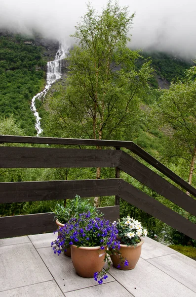 Wasserfall Norwegen Geiranger — Stockfoto