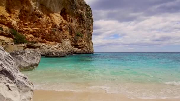 Cala Biriala Baunei Ogliastra Famous Beach Italy Sardinia Nuoro Province — Stock Video