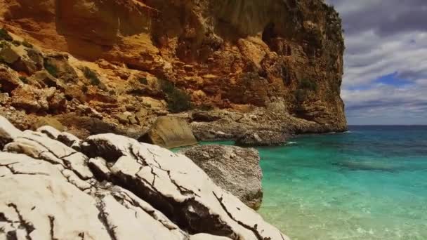 Cala Biriala Baunei Ogliastra Famous Beach Italy Sardinia Nuoro Province — Stock Video