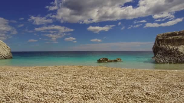 Cala Mariolu Знаменитый Пляж Италия Сардиния Нуоро Провинция Национальный Парк — стоковое видео