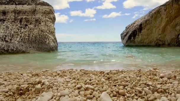 Cala Mariolu Famous Beach Italy Sardinia Nuoro Province National Park — Stock Video