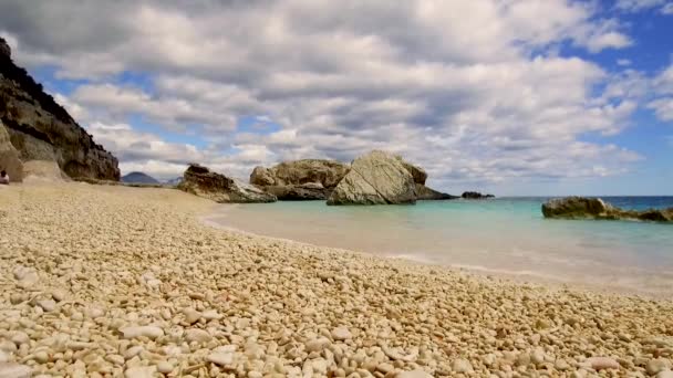 Cala Mariolu Famous Beach Italy Sardinia Nuoro Province National Park — Stock Video