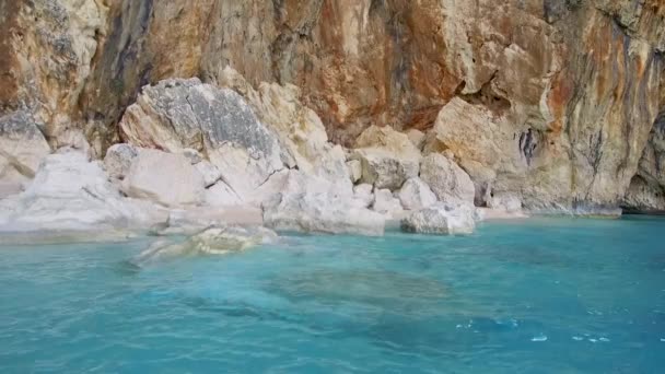 Cala Mariolu Híres Strand Olaszország Szardínia Nuoro Tartomány Orosei Öböl — Stock videók