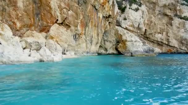 Cala Mariolu Famous Beach Italy Sardinia Nuoro Province National Park — Stock Video