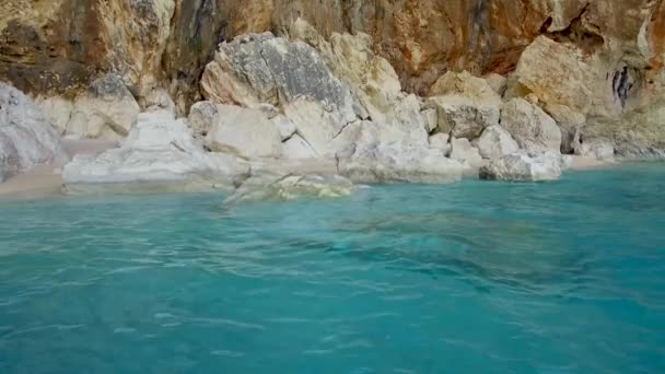 Cala Mariolu Berömda Strand Italien Sardinien Nuoro Provinsens Nationalpark Oroseibukten — Stockvideo