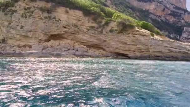 Cala Mariolu Famous Beach Italy Sardinia Nuoro Province National Park — Stock Video