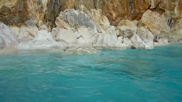 Cala Mariolu Famosa Praia Itália Província Sardenha Nuoro Parque Nacional — Vídeo de Stock