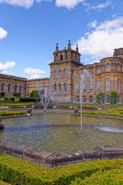 İngiltere, Woodstock 'taki Blenheim Sarayı. Winston Churchill 'in doğduğu yer ve Marlborough Düklerinin evi - 1 Ağustos 2020