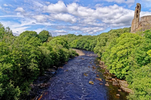 Barnard Castle Teesdale Durham County Ngiltere 12C Norman Şatosunun Kalıntıları — Stok fotoğraf