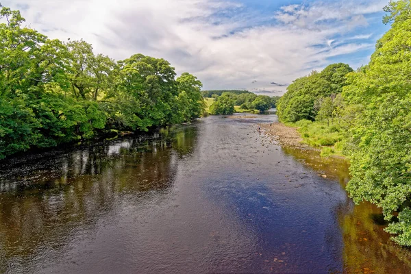 Tees Nehri Barnard Şatosu Teesdale Durham Lçesi Ngiltere — Stok fotoğraf