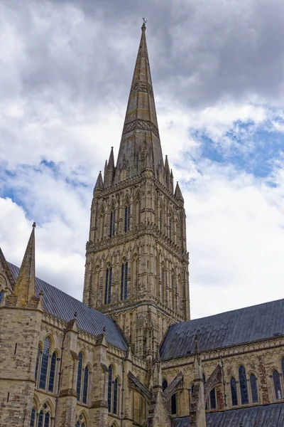 Medieval Spire Salisbury Cathedral Close Salisbury Wiltshire Inglaterra Reino Unido — Fotografia de Stock