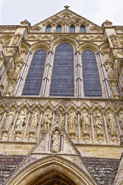 Medieval Spire Salisbury Cathedral Close Salisbury Wiltshire Inglaterra Reino Unido — Fotografia de Stock