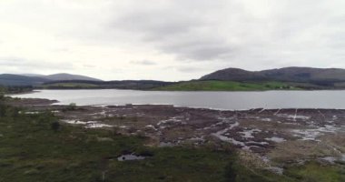 Clatteringshaws Gölünün, Galloway Orman Parkı, Dumfries ve Galloway 'in havadan görünüşü - Birleşik Krallık