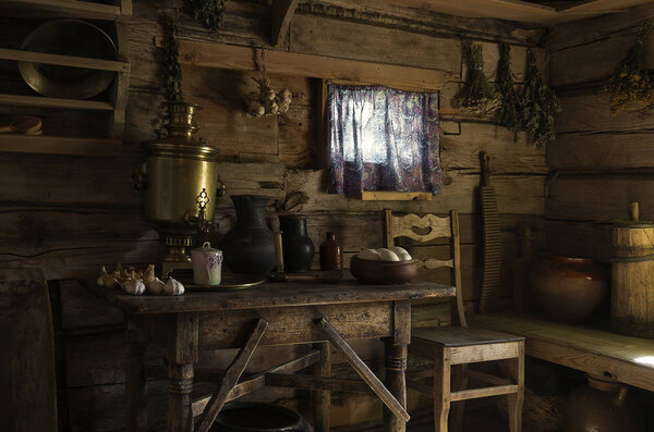 The interior of the village house