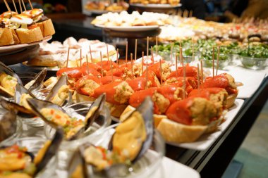 lezzetli İspanyolca tapas, yakın çekim