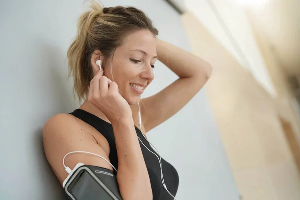 Beautiful Woman Fitness Outfit Isolated — Stock Photo, Image