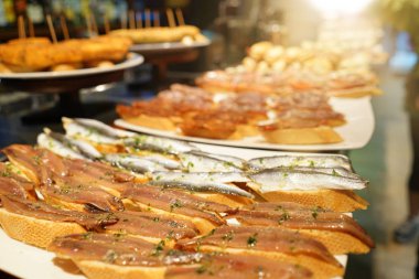 lezzetli İspanyolca tapas, yakın çekim