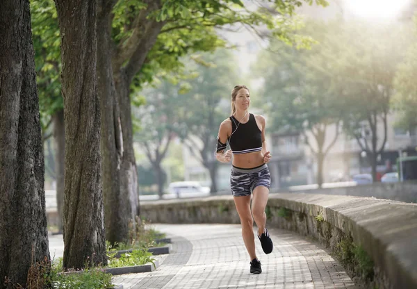 Woman Jogger Exercising Town — Stock Photo, Image