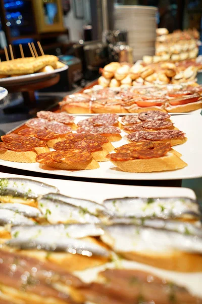 Delicious Spanish Tapas Close — Stock Photo, Image