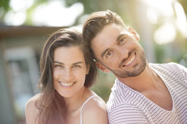 Porträt Eines Jährigen Ehepaares Einem Sommertag — Stockfoto