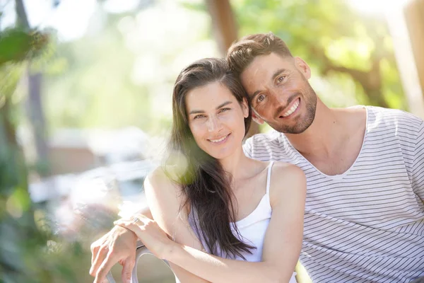 Porträt Eines Jährigen Ehepaares Einem Sommertag — Stockfoto