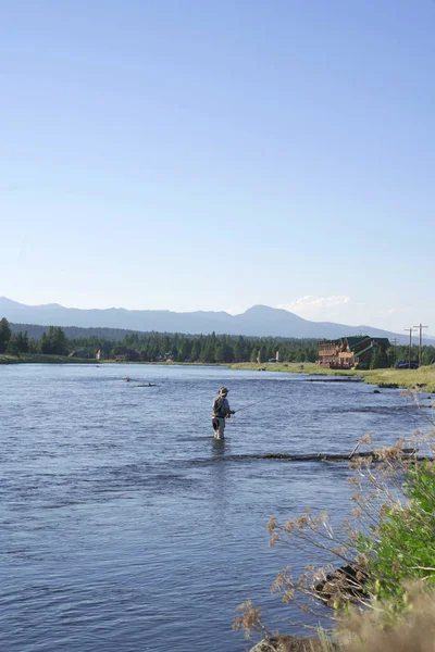 Pesca Con Mosca Río Del Estado Idaho —  Fotos de Stock