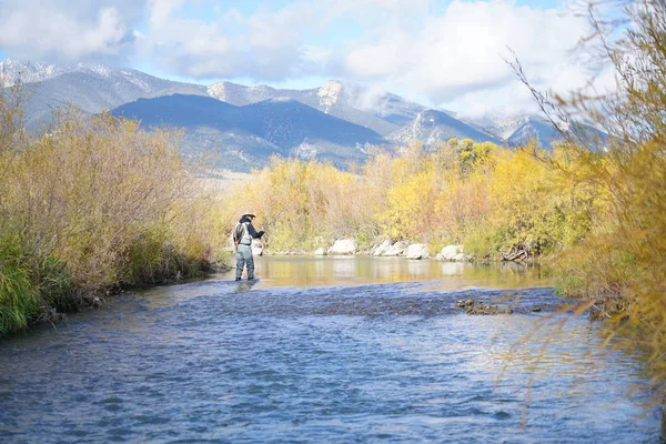 Flugfiskare Ruby River Montana — Stockfoto