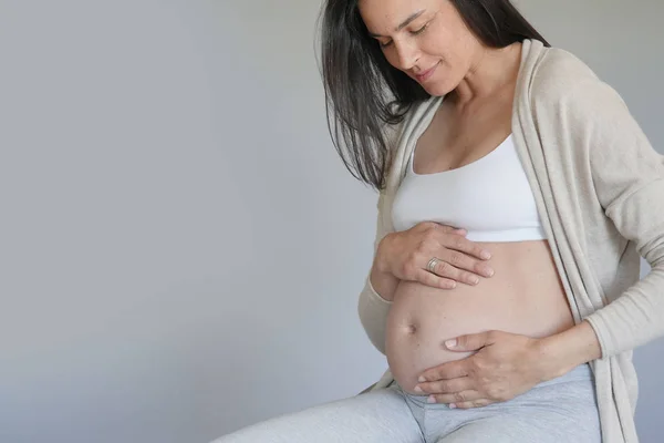 Portrait Months Pregnant Woman — Stock Photo, Image