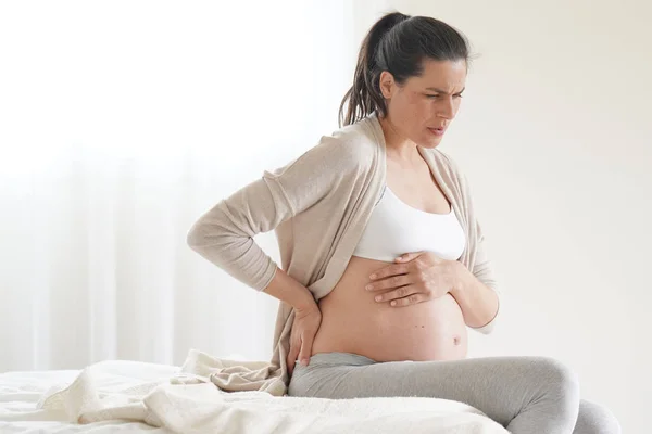 Беременная Женщина Схватками — стоковое фото